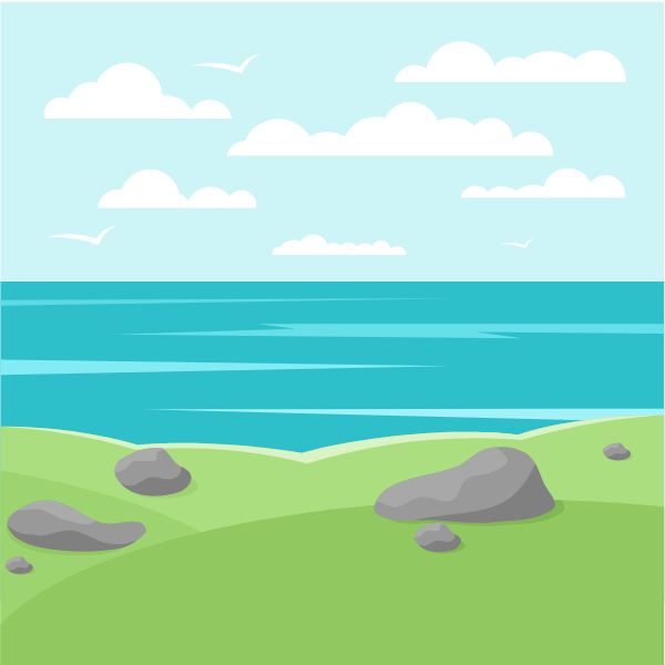 Sea shore landscape