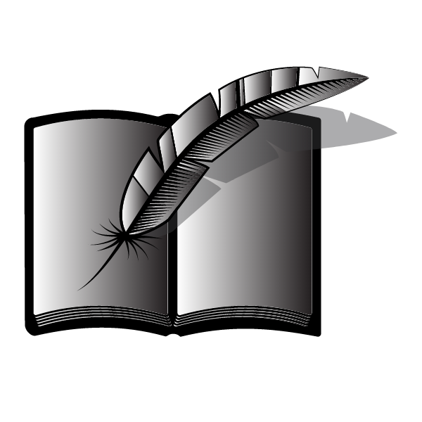 Quill on open book