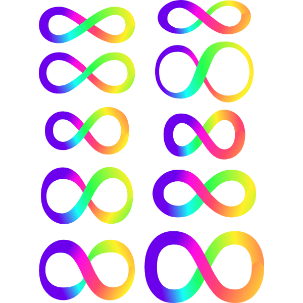 10 fancy Neon Autism Infinities