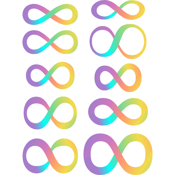 10 fancy Pastel Autism Infinities