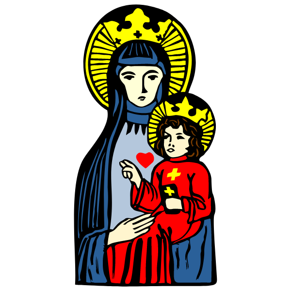 Virgin Mary and the boy Jesus