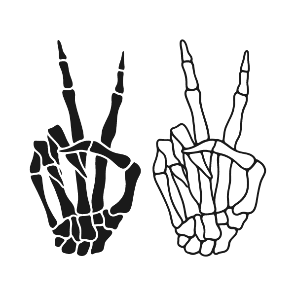 Free Skeleton Peace Svg
