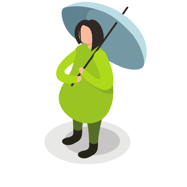 Woman with an umbrella