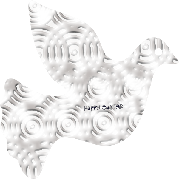 Dove silhouette with abstract pattern