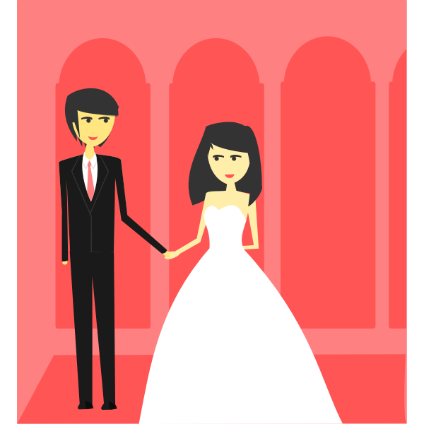 222 1001 2 wedding flat design