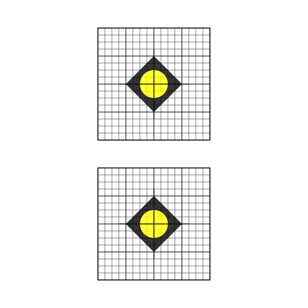 Target for sighting in a rifle