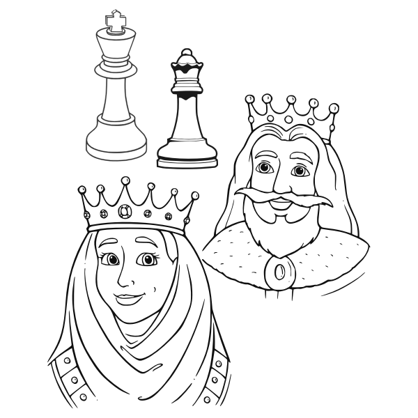 King and queen in chess