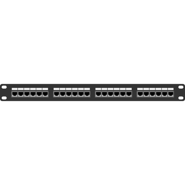 24-Port patch panel vector image