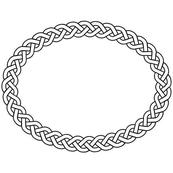 3-plait border oval