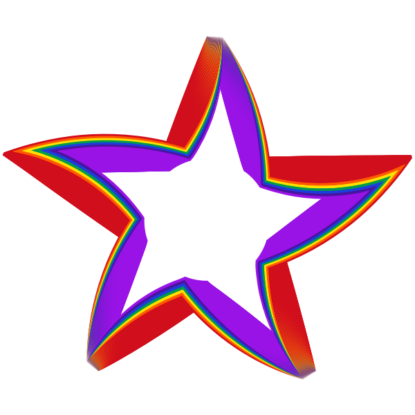 3D Rainbow Star