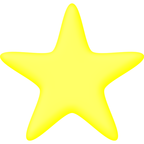 3D yellow star