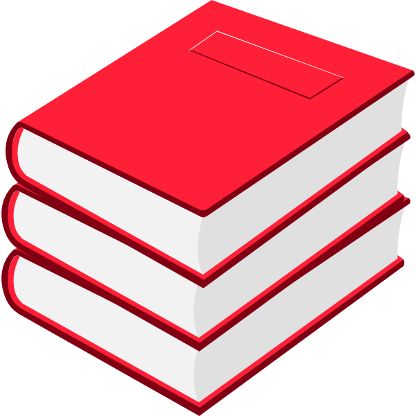 Vector image of  three red books