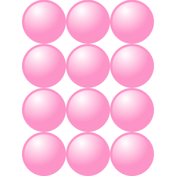 3x4 pink balls