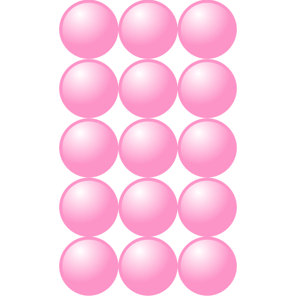 3x5 pink balls