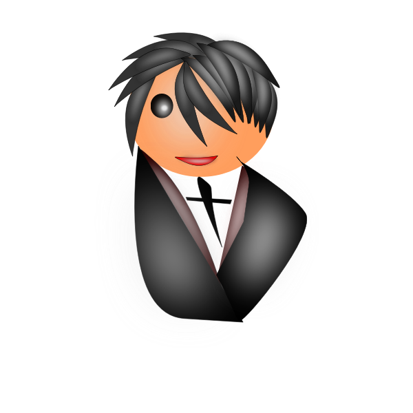 Suited man vector icon