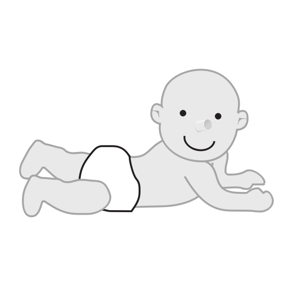 Vector image of baby crawling