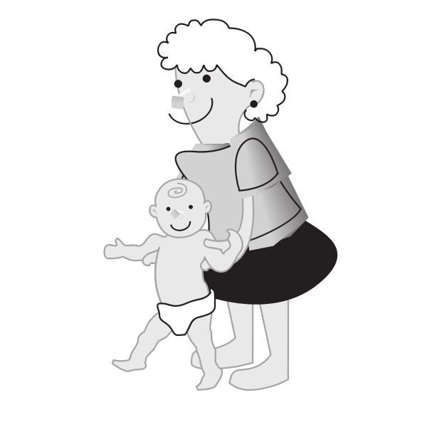 Mother holding a baby vector image