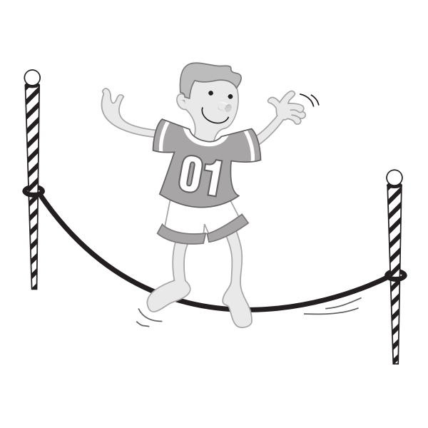 Boy on a string vector illustration