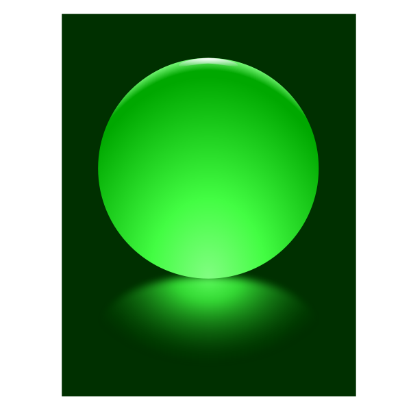 5 Green Sphere Blurred Reflection