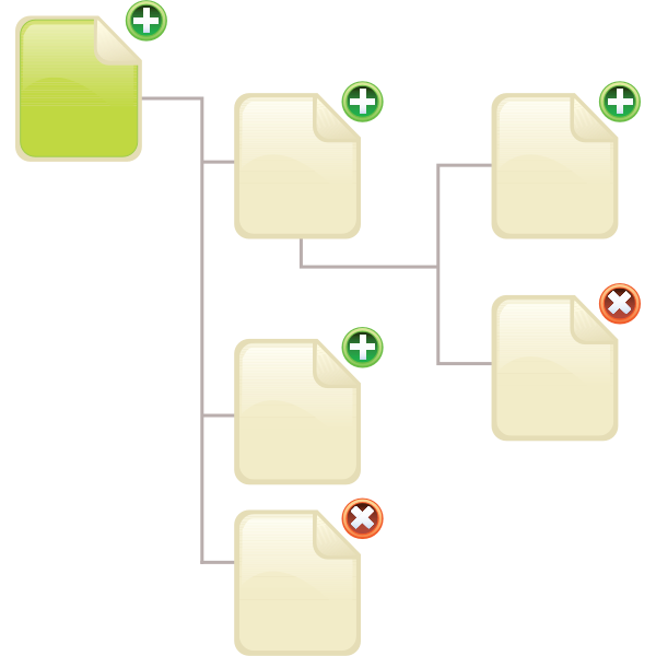 Vector image of file structure diagram