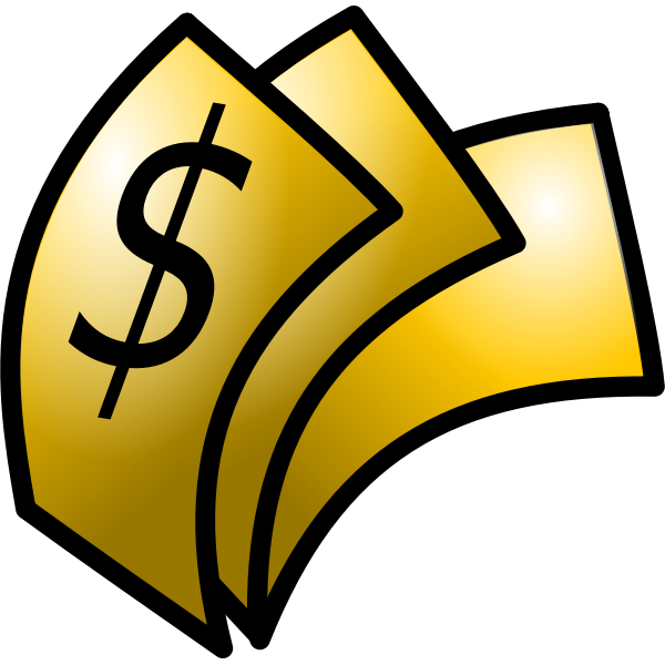 Image of shiny brown money icon