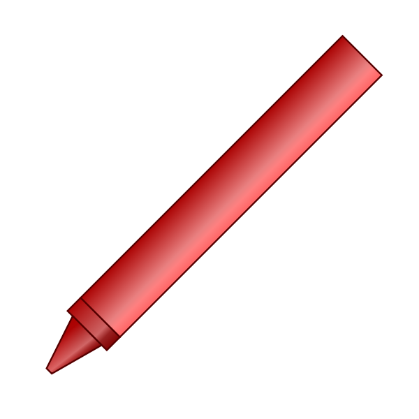 Red crayon vector image