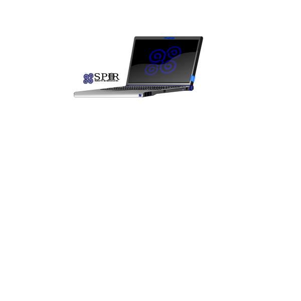 Branded laptop vector image