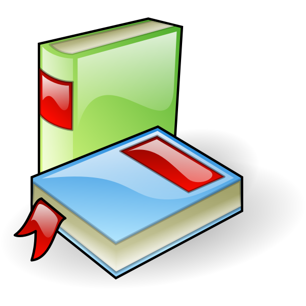 Shiny books vector image