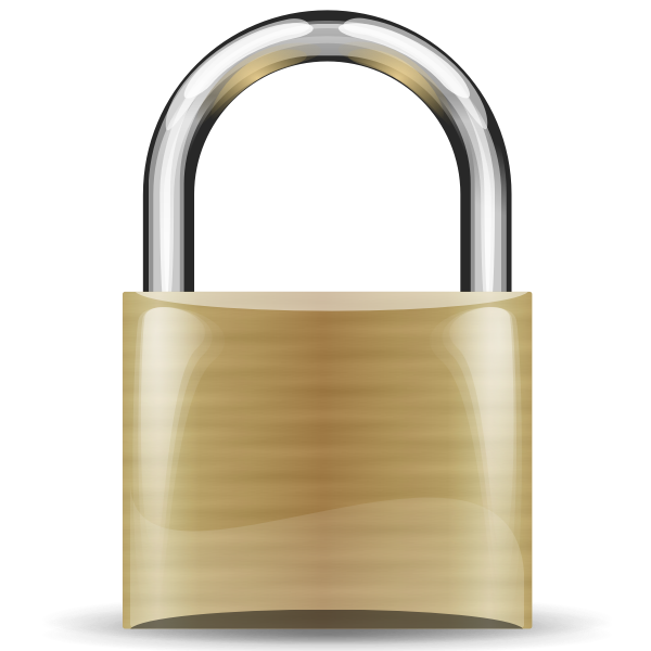 Vector illustration of photorealistic locked padlock