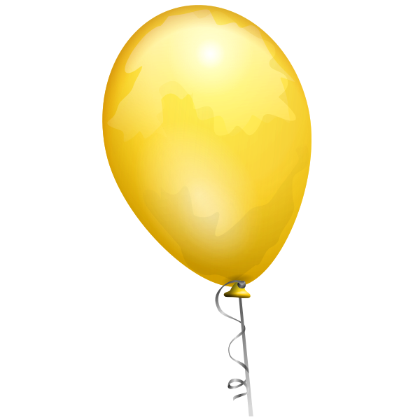 Yellow balloon vector image