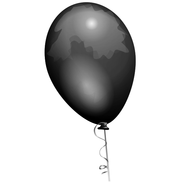 Black balloon vector drawing