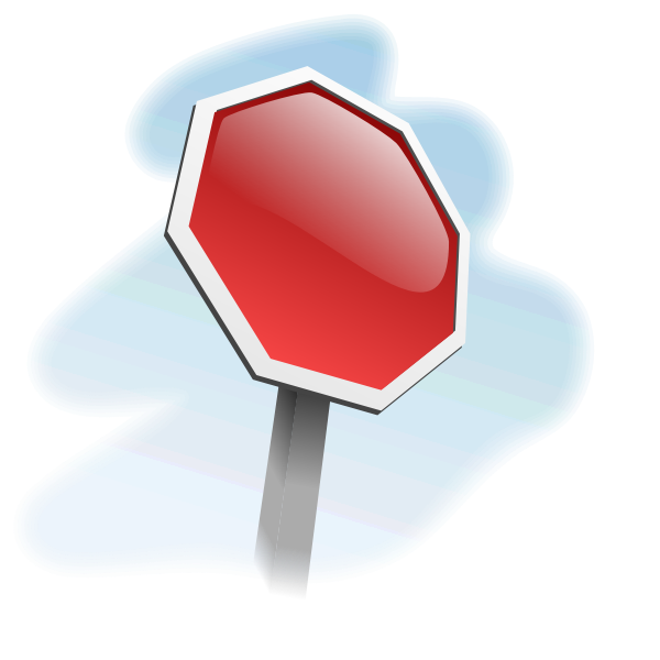 Blank stop sign 3D vector image