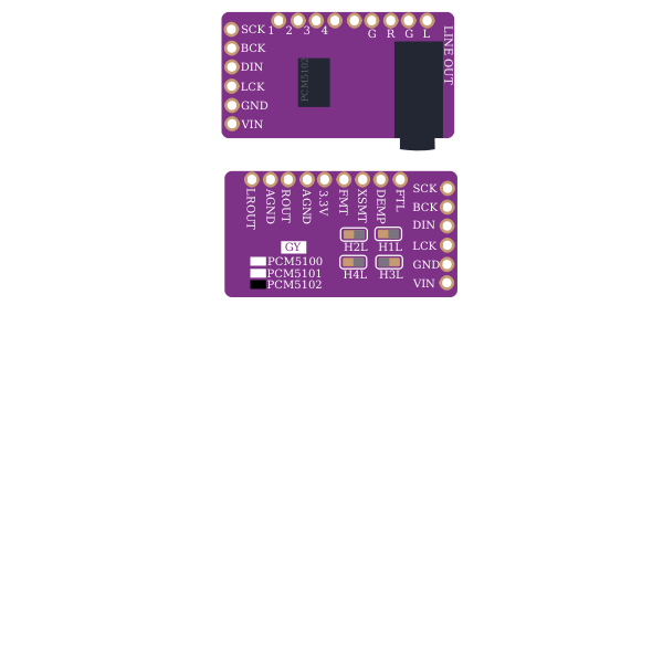 AUDIO I2S DAC GY PCM5102