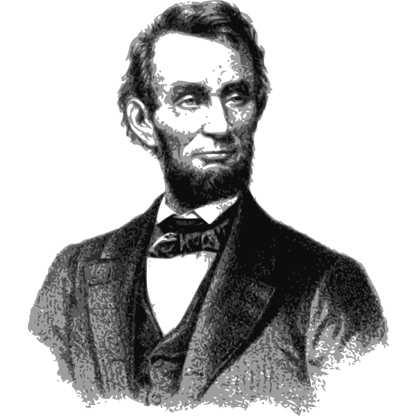 Vector image of portrait of Abraham Lincoln