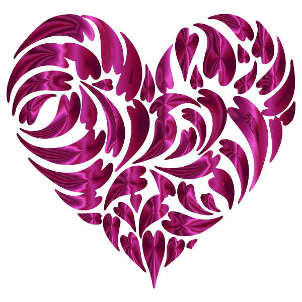 Abstract Distorted Heart Fractal Pink