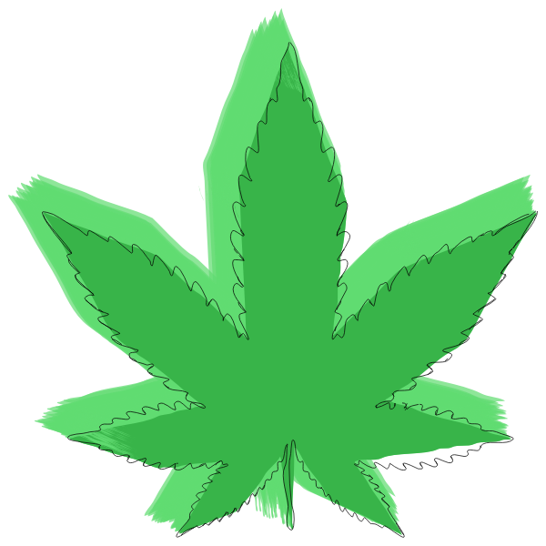 Abstract Stylized Marijuana Leaf