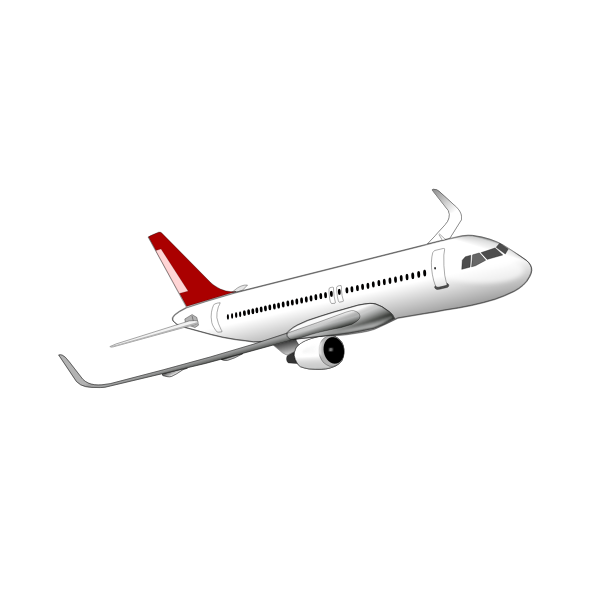 Drawing of Airbus A320 plane