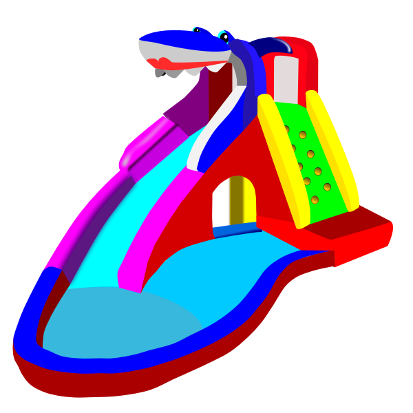 Water slide and pool