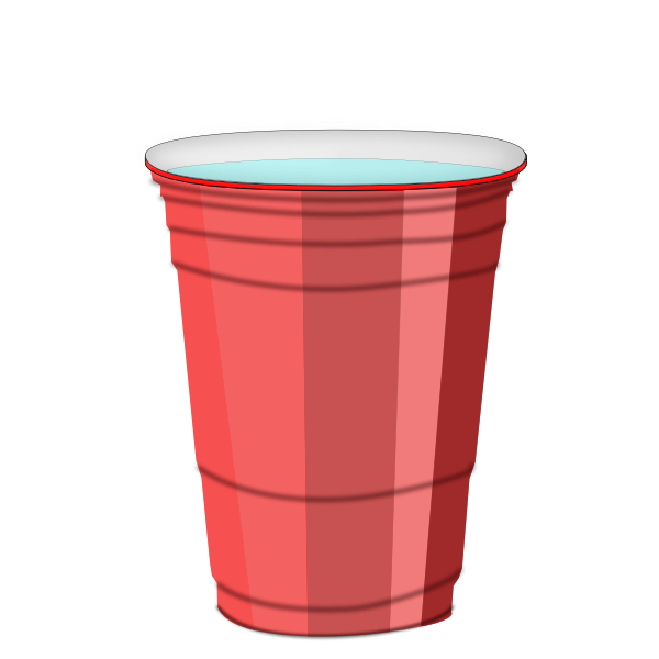 Red plastic cup vector clip art