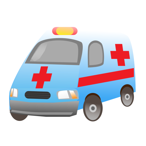 Glossy ambulance vector image.