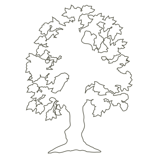 Simple flowering tree outline