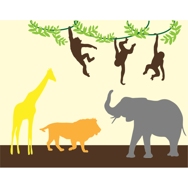 Animal Silhouettes Background