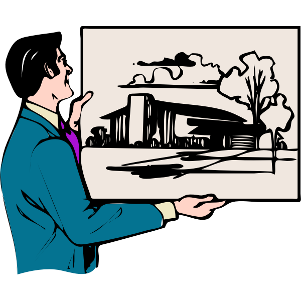 Vector clip art of dream house