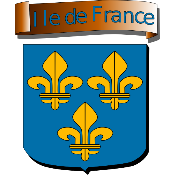 Vector graphics  of coat of arms of Ile de France