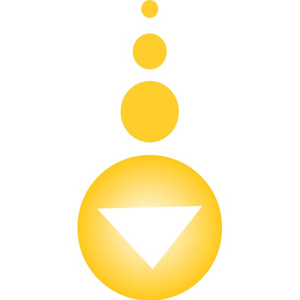 Yellow arrow shape