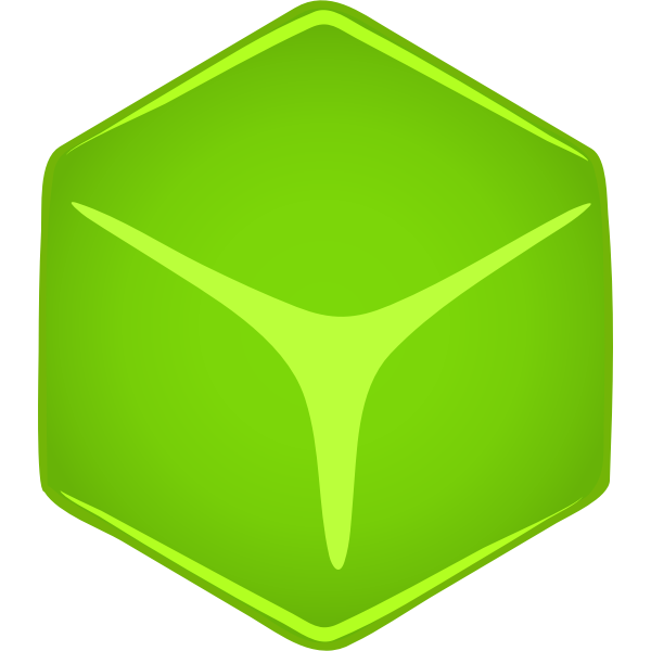 Vector graphics of cube