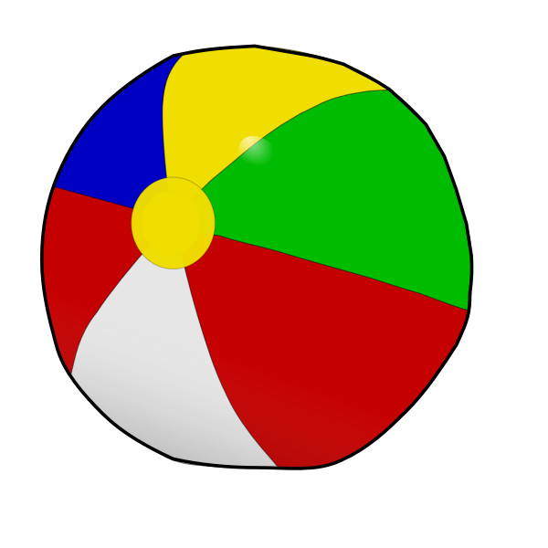 Vector drawing of beach ball