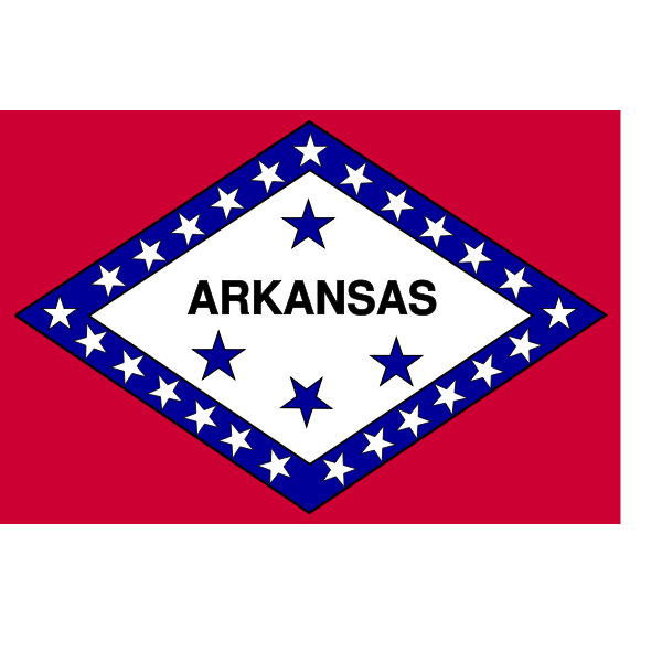 Vector flag of Arkansas