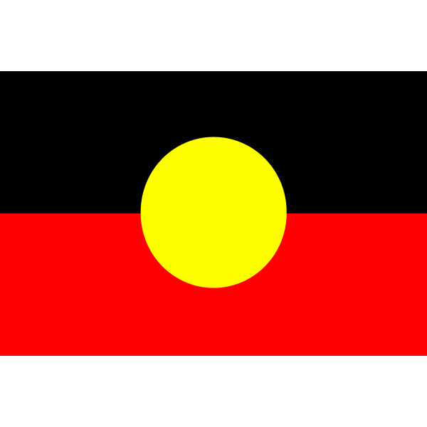 The Australian Aboriginal flag vector image