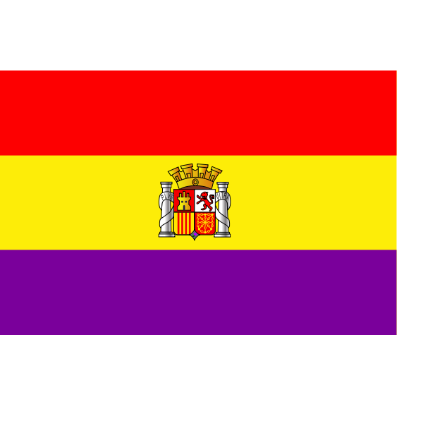 Vector clip art of flag of The Second Spanish Republic